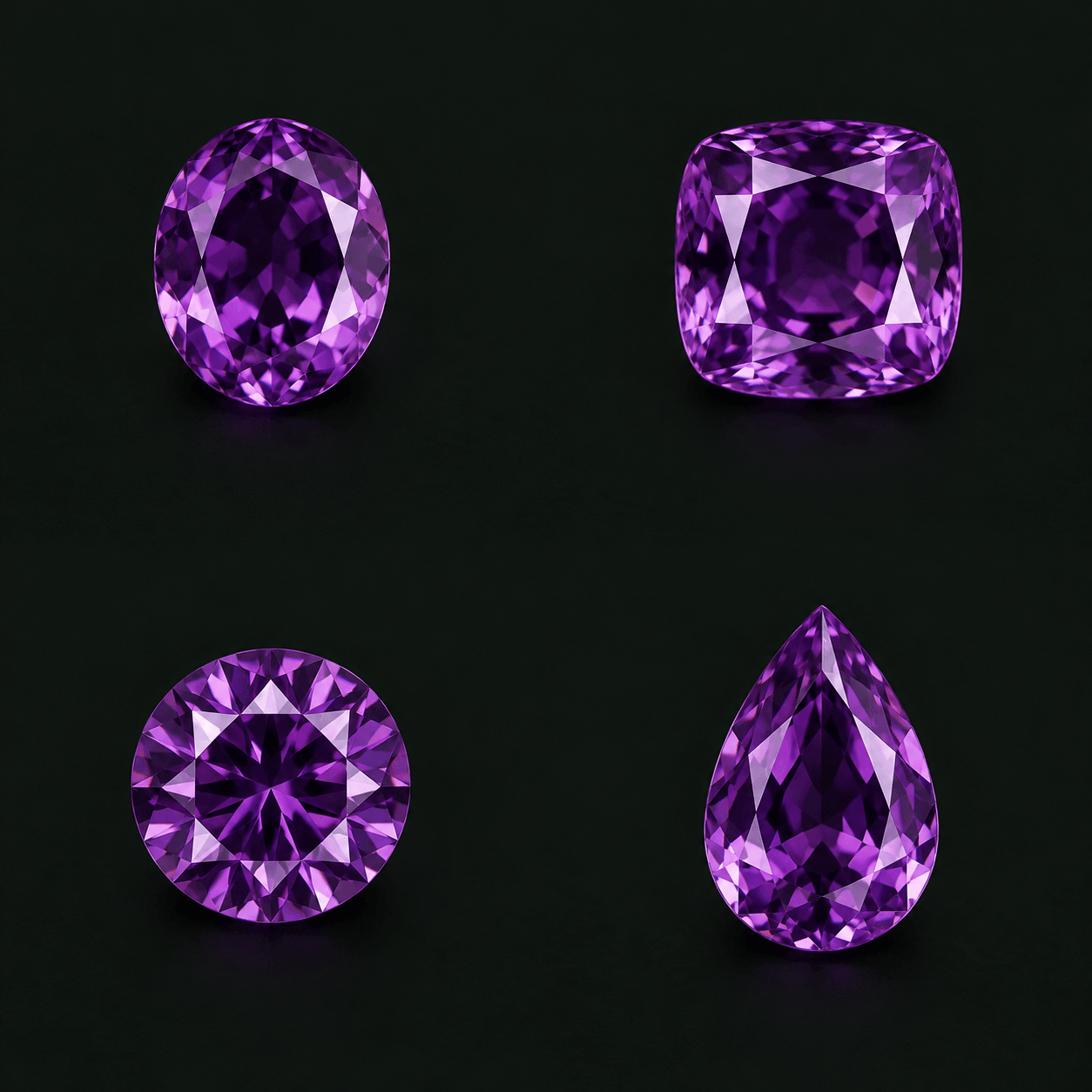 Oval Amethyst — illustrative shape study