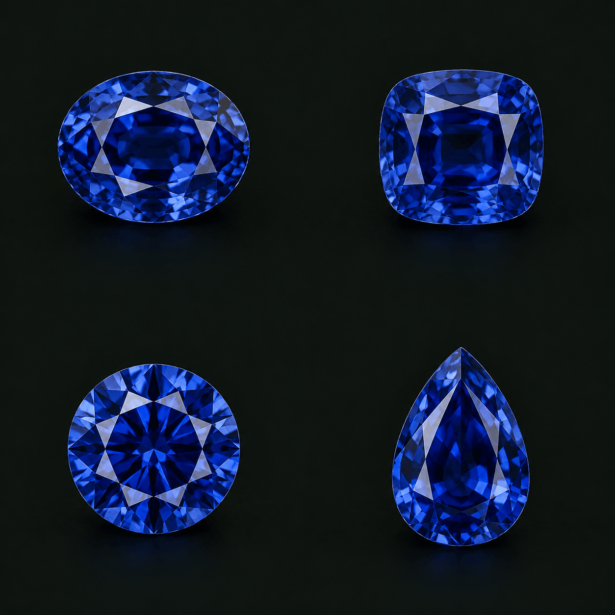 Oval Blue Sapphire — illustrative shape study